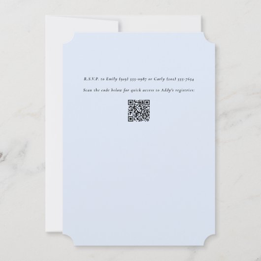 Blue Hydrangea Grandmillennial Vrijgezellenfeest Kaart (Achterkant)