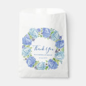 Blue Hydrangea Greenery Love and Bedankt Wedding Bedankzakje (Voorkant)