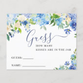 Blue Hydrangea Greenery raden hoeveel Kaart er in  (Voorkant)