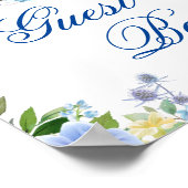 Blue Hydrangea Greenery Sign Our Guestbook Poster (Hoek)