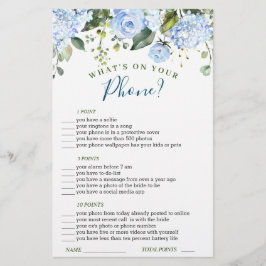 Blue Hydrangea Greenery Vrijgezellenfeest Game