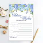Blue Hydrangea Greenery Wishes & Advice Kaart<br><div class="desc">Geniet van je vrijgezellenfeest met deze grappige games. Pas de bruid aan om de naam en de datum van de douche te zijn. Voor verdere aanpassing,  te klikken gelieve de "pas verder"verbinding aan. Als je hulp nodig hebt,  neem dan contact met me op.</div>