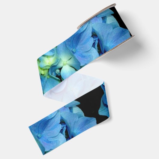 Blue Hydrangea Grosgrain Lint (Achterkant)