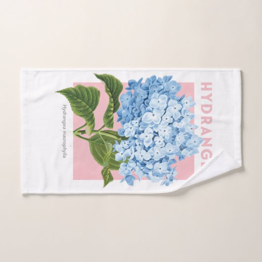 Blue Hydrangea Hand Towel Handdoek (Handdoek)