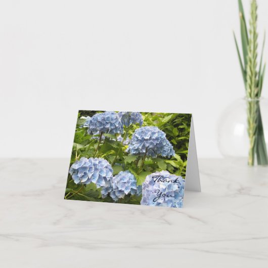 Blue Hydrangea Hartelijk dank Bedankkaart (Voorkant)