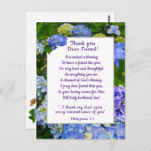 Blue Hydrangea Hartelijk dank Briefkaart (Voorkant / Achterkant)