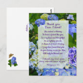 Blue Hydrangea Hartelijk dank Briefkaart (Voorkant / Achterkant)