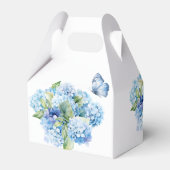 Blue Hydrangea Het is een Boy Baby shower Bedankdoosjes (Achterkant)