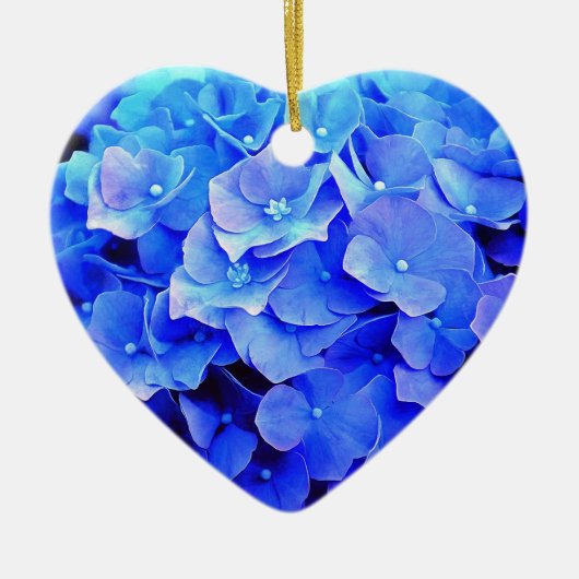 Blue Hydrangea Holiday Ornament (Voorkant)