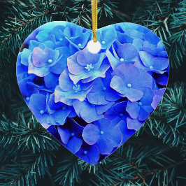 Blue Hydrangea Holiday Ornament