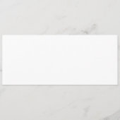 Blue Hydrangea Horizontal Wedding Menu (Achterkant)