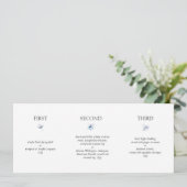 Blue Hydrangea Horizontal Wedding Menu (Staand voorkant)