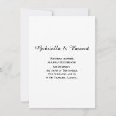 Blue Hydrangea-huwelijk/kennisgeving van uitloping Aankondiging (Achterkant)