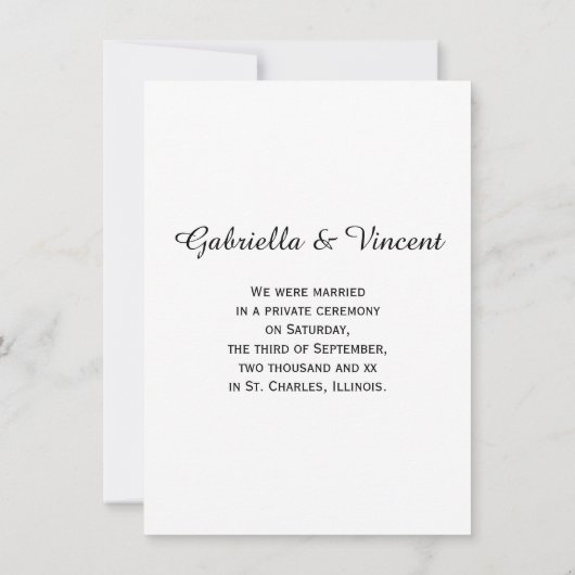 Blue Hydrangea-huwelijk/kennisgeving van uitloping Aankondiging (Achterkant)