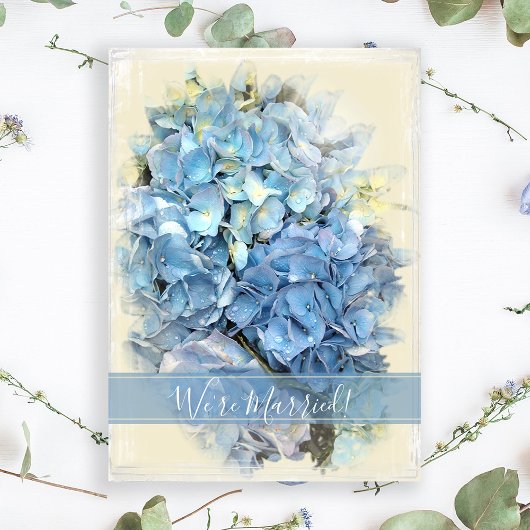 Blue Hydrangea-huwelijk/kennisgeving van uitloping Aankondiging