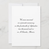 Blue Hydrangea-huwelijk/kennisgeving van uitloping Aankondiging (Achterkant)