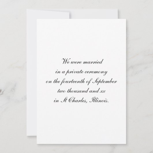 Blue Hydrangea-huwelijk/kennisgeving van uitloping Aankondiging (Achterkant)