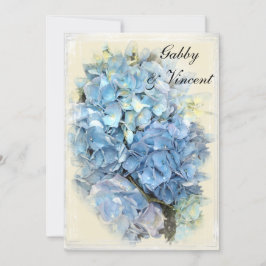 Blue Hydrangea-huwelijk/kennisgeving van uitloping Aankondiging