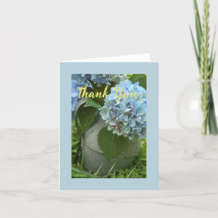 Blue Hydrangea ingevuld Hartelijk dank Bedankkaart