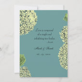 Blue Hydrangea Invitation Kaart (Voorkant)
