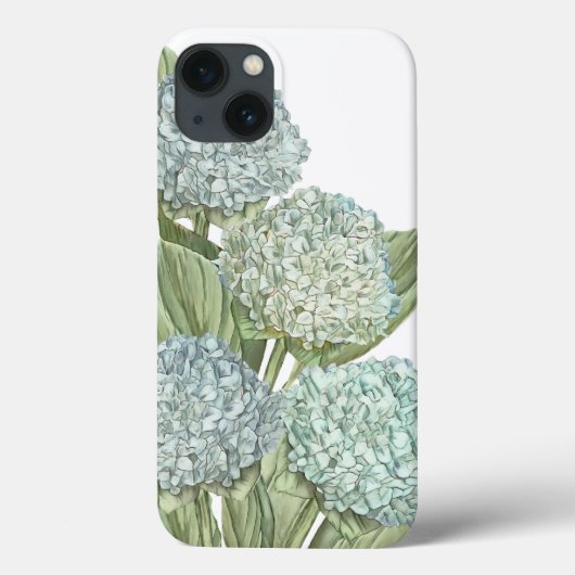 Blue Hydrangea iPhone Wallet Case (Achterkant)