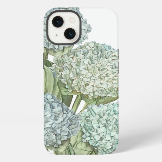 Blue Hydrangea iPhone Wallet Case Hoesje (Achterkant)