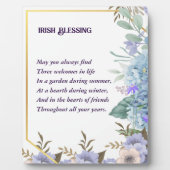Blue Hydrangea Irish Blessing Prayer St Patrick's Fotoplaat (Voorkant)