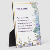 Blue Hydrangea Irish Blessing Prayer St Patrick's Fotoplaat (Zijkant)