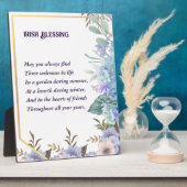 Blue Hydrangea Irish Blessing Prayer St Patrick's Fotoplaat (Zijkant)
