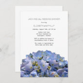 Blue Hydrangea Jack en Jill Wedding Shower Kaart (Voorkant / Achterkant)