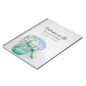 Blue Hydrangea Jar Celebration of Life Gastenboek Notitieboek (Linkerzijde)