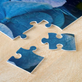 Blue Hydrangea Jigzaapuzzle Legpuzzel (Zijkant)