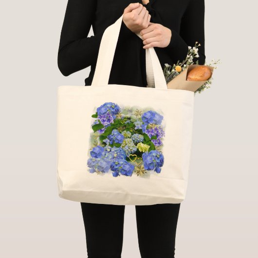 BLUE HYDRANGEA ~ Jumbo Tas (Voorkant (product))