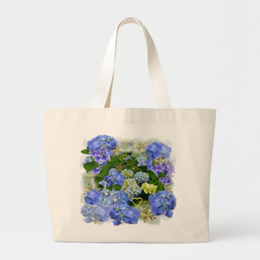 BLUE HYDRANGEA ~ Jumbo Tas (Voorkant)