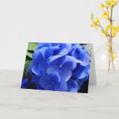 Blue Hydrangea Kaart (Gele Bloem)