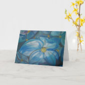 Blue Hydrangea Kaart (Gele Bloem)