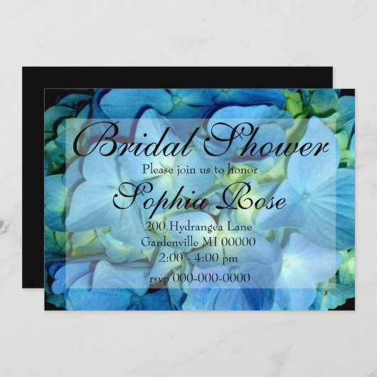 Blue Hydrangea Kaart (Voorkant / Achterkant)