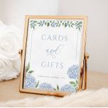 Blue Hydrangea Kaarten en geschenken bruiloft Poster<br><div class="desc">Personaliseer met behulp van het sjabloon formulier.</div>