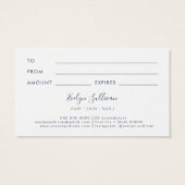 Blue Hydrangea-kaartje Visitekaartje (Achterkant)