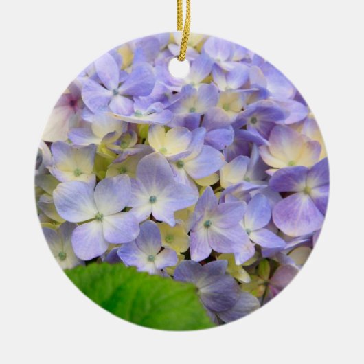 Blue Hydrangea Keramisch Ornament (Voorkant)