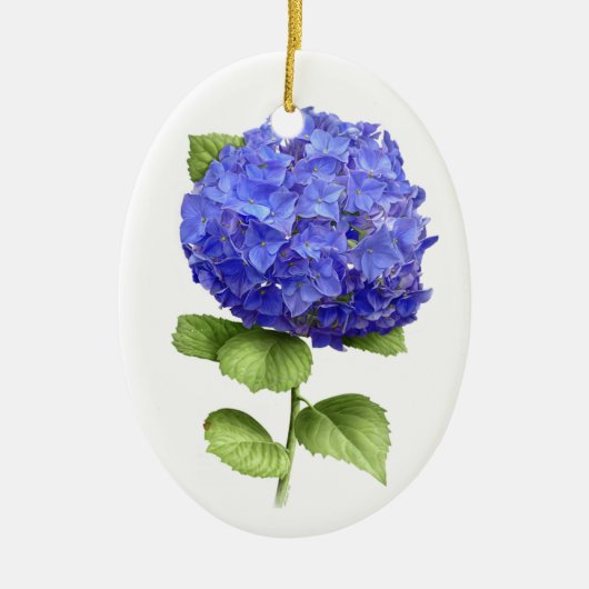 Blue Hydrangea Keramisch Ornament (Voorkant)