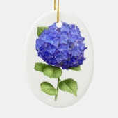 Blue Hydrangea Keramisch Ornament (Achterkant)