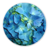 Blue Hydrangea Keramische Knop (Voorkant)