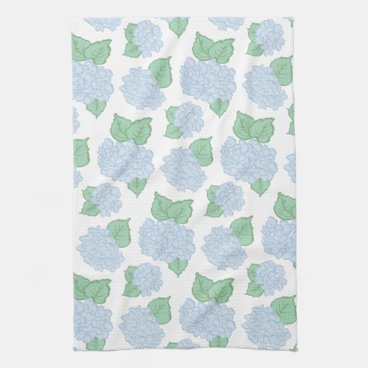 Blue Hydrangea Kitchen Towel Theedoek (Verticaal)
