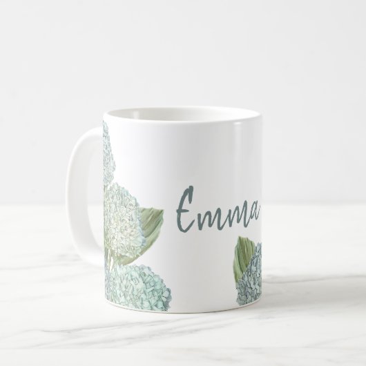 Blue Hydrangea Koffiemok (Voorkant links)