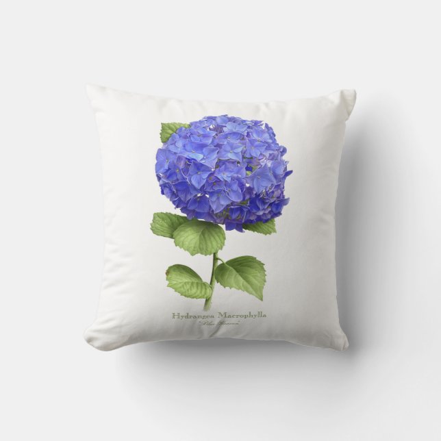Blue Hydrangea Kussen (Voorkant)
