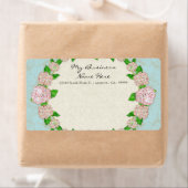 Blue Hydrangea Lace Floral Formal Elegant Business Etiket (Insitu)