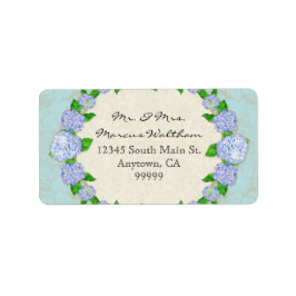 Blue Hydrangea Lace Floral Formal Elegant Business Etiket