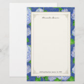 Blue Hydrangea Lace Floral Formal Elegant Weddings Briefpapier (Voorkant / Achterkant)