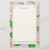 Blue Hydrangea Lace Floral Formal Elegant Weddings Briefpapier (Voorkant)